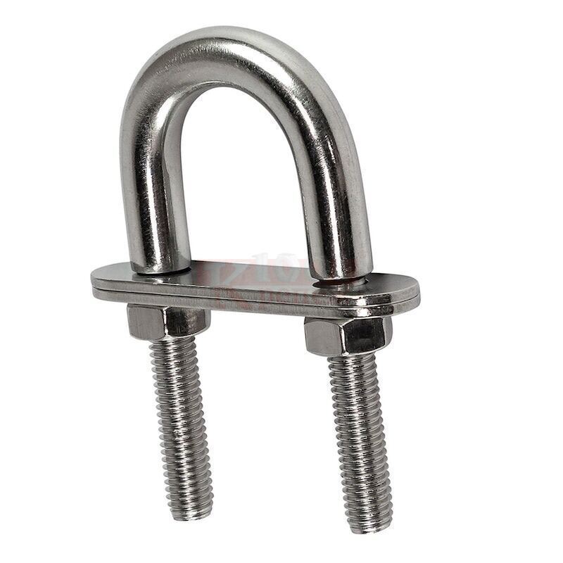 Болт-скоба U-образный с пластиной и 2 гайками АРТ 8230 А2 10Х90